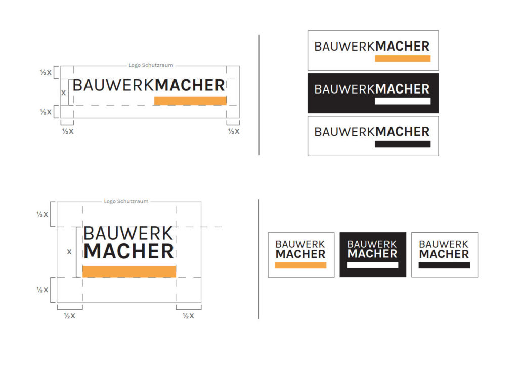 Bauwerkmacher Corporate Design - Varianten und Aufbau