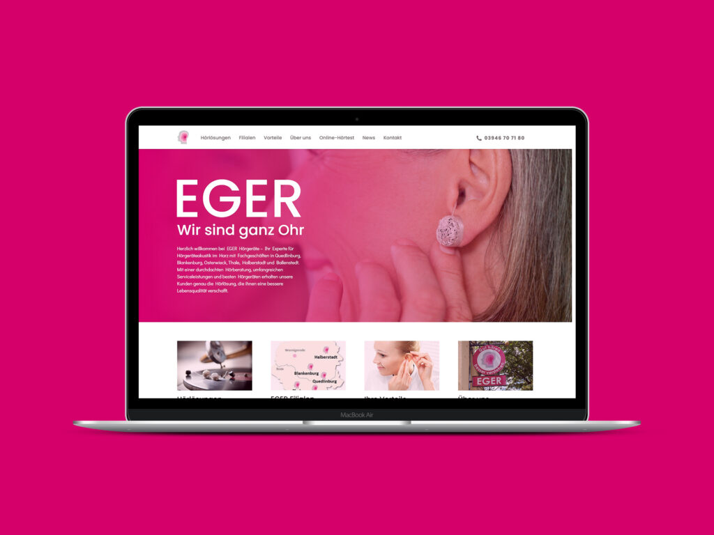 EGER Hörgeräte Corporate Website Relaunch