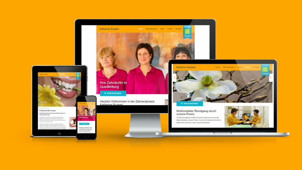 Praxiswebsite multimedialer Ansatz