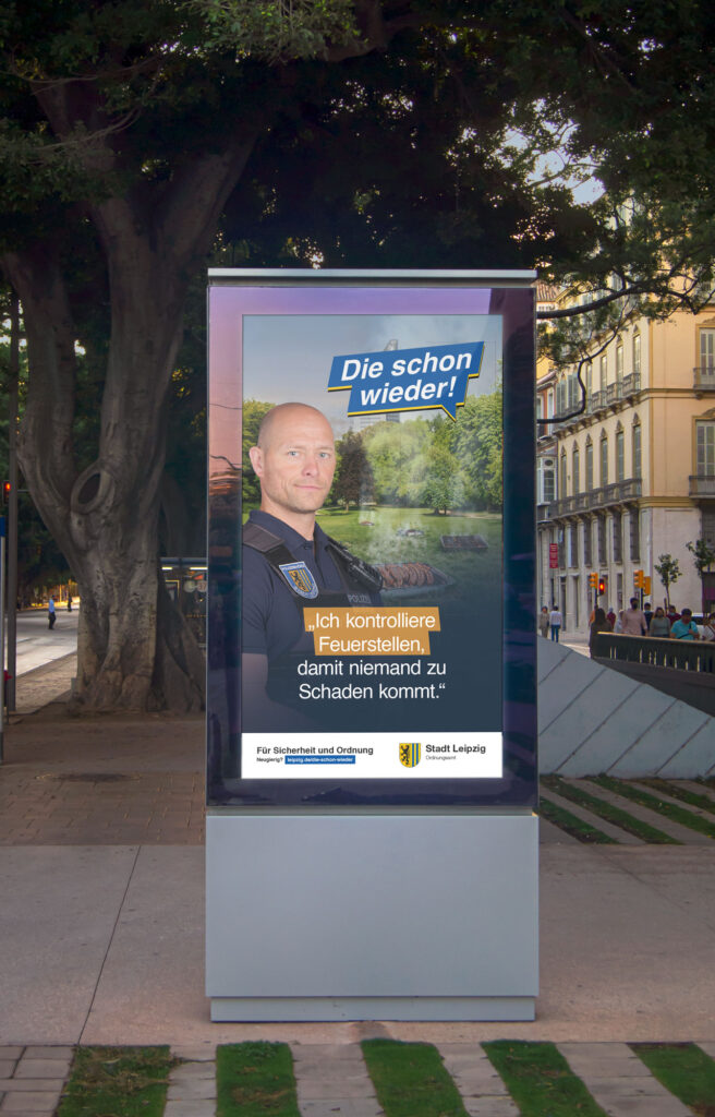 OoH Kampagnen-Plakat "Die schon wieder!" Thema Feuerstellen