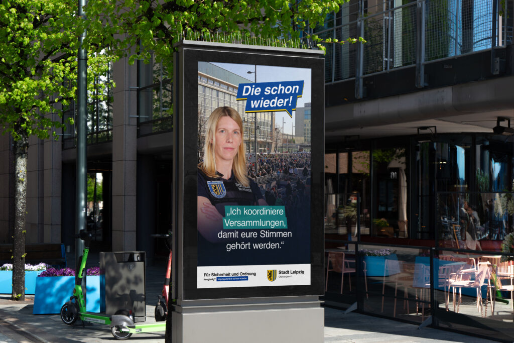OoH Kampagnen-Plakat "Die schon wieder!" Thema Versammlungen
